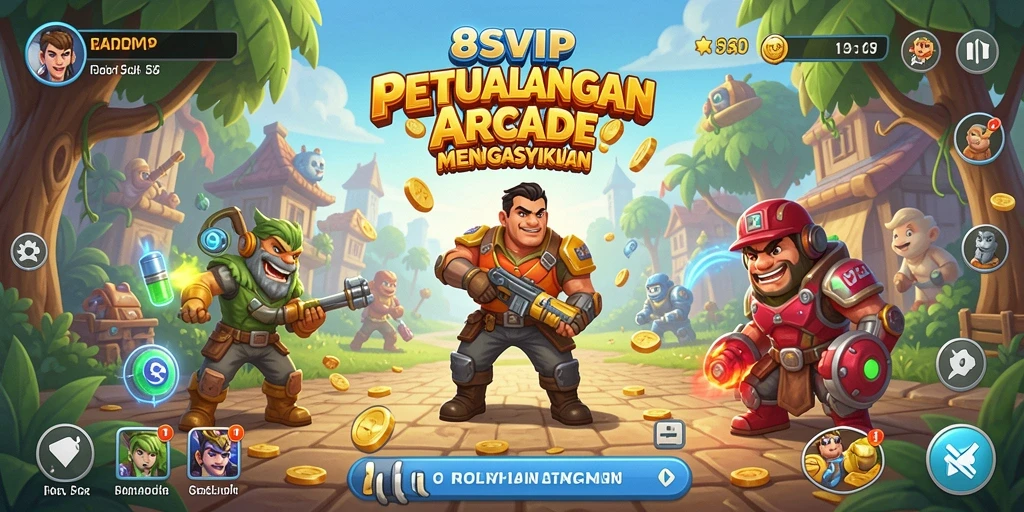 Tampilan gameplay seru dalam 8SVIP dengan berbagai tantangan Arcade.