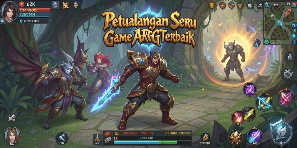 Tangkapan layar menampilkan aksi seru dalam permainan ARPG 8ZK.