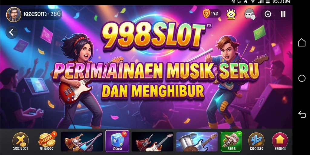 Tampilan gameplay seru 988SLOT dengan tantangan musik.
