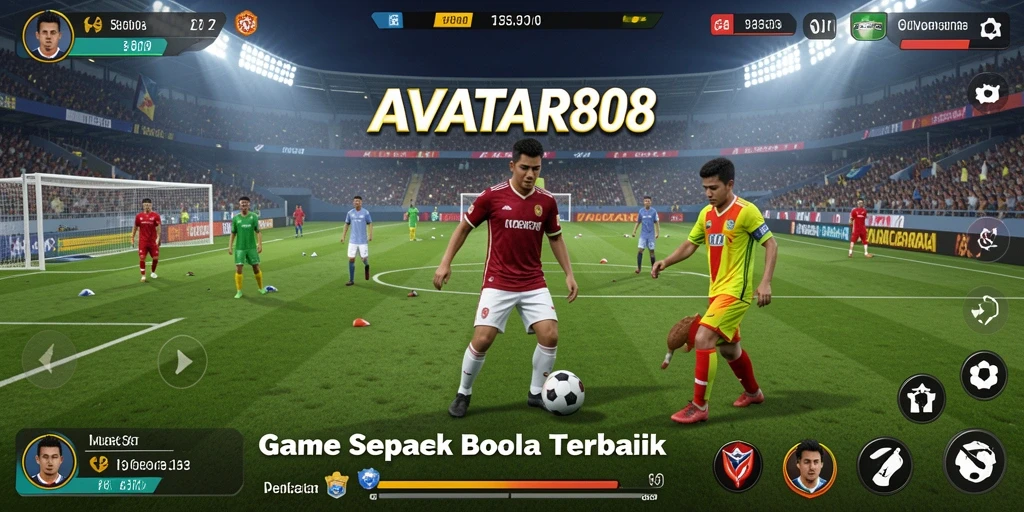Tampilan gameplay seru dari AVATAR808 dalam pertandingan sepak bola.