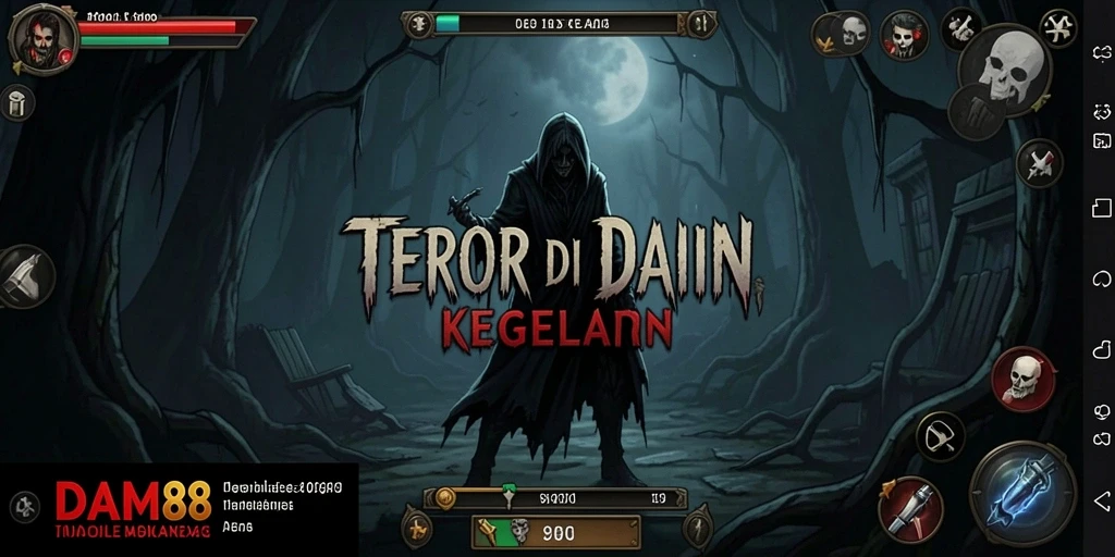 Screenshot menunjukkan suasana mencekam dalam permainan DAM88.