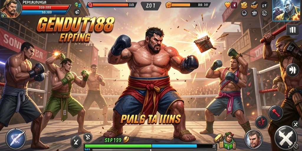 Tampilan gameplay pertarungan seru di GENDUT188.