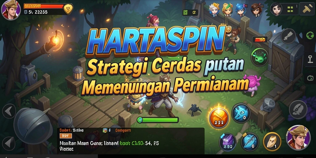 Screenshot HARTASPIN menampilkan aksi strategi yang mendebarkan.