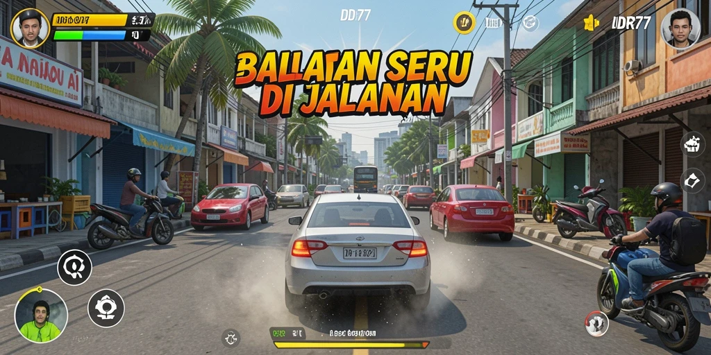 Gameplay <strong>IDR77</strong> yang mendebarkan saat balapan di trek yang menantang.