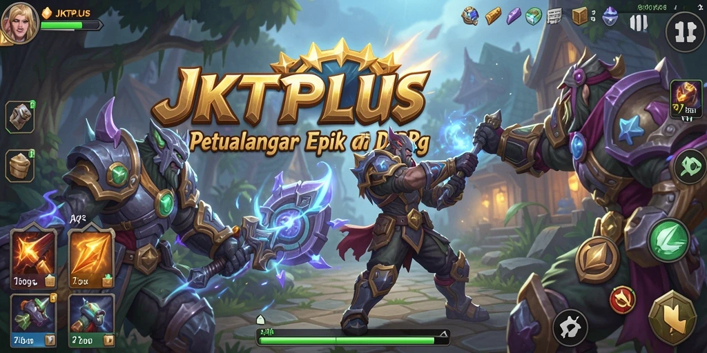 Gameplay seru di JKTPLUS dengan pertarungan mendebarkan.