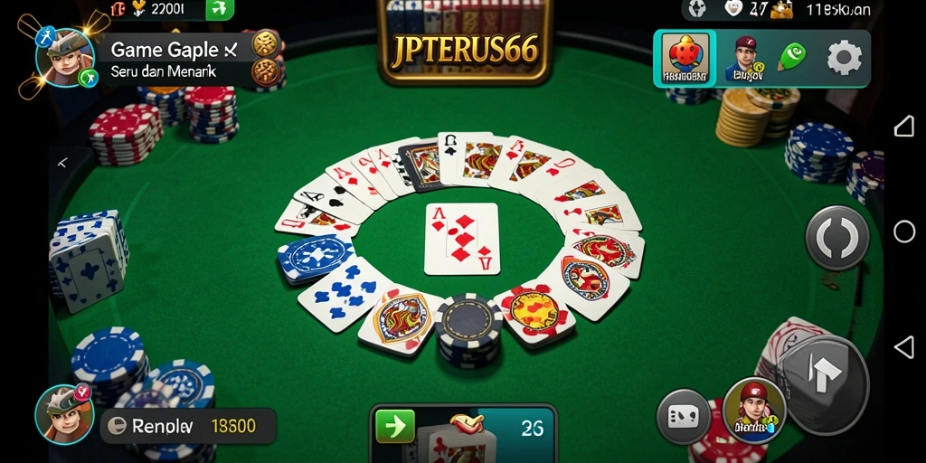 Tampilan gameplay Gaple yang memukau di JPTERUS66.