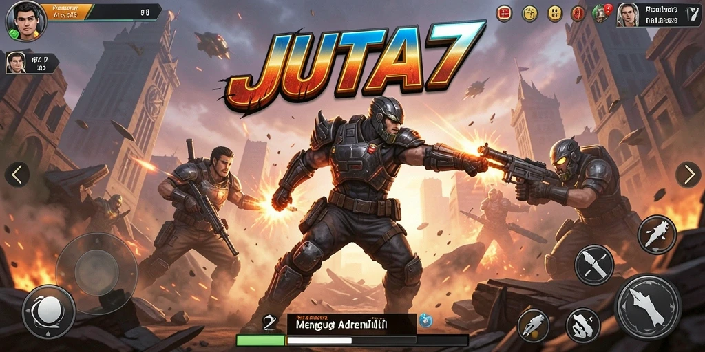 Tampilan gameplay <strong>JUTA7</strong> yang mendebarkan dengan aksi penuh adrenalin.