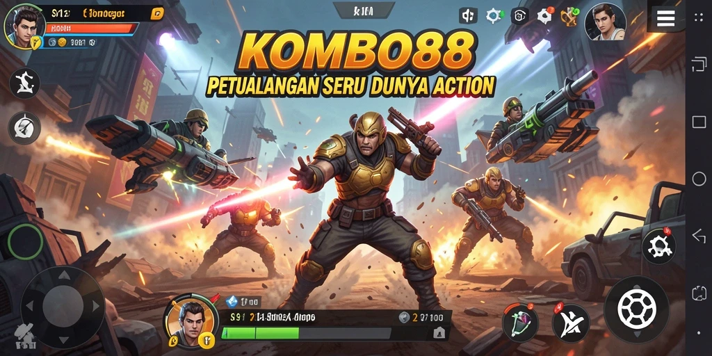 Tangkapan layar utama menunjukkan aksi mendebarkan dalam KOMBO88.