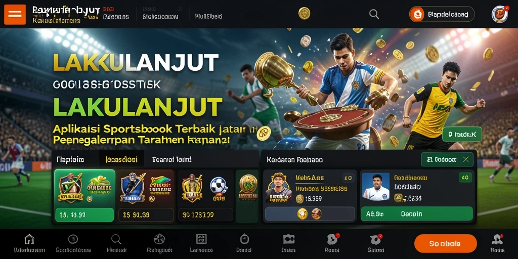 Tampilan screenshot LAKULANJUT dengan fitur taruhan menarik.