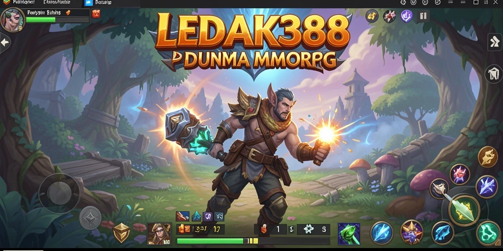 Tampilan aksi seru dalam gameplay MMORPG LEDAK388.