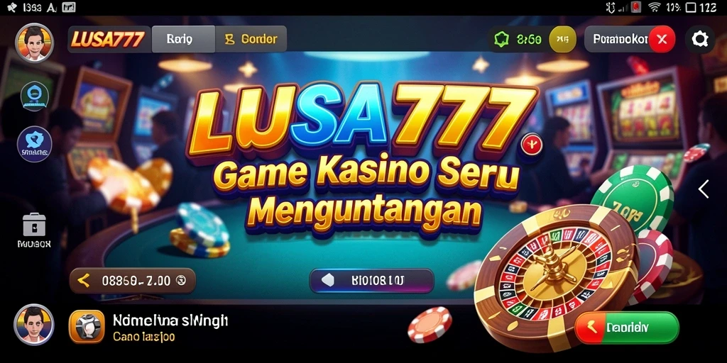 Tampilan gameplay LUSA777 yang menarik dan interaktif di aplikasi Kasino.