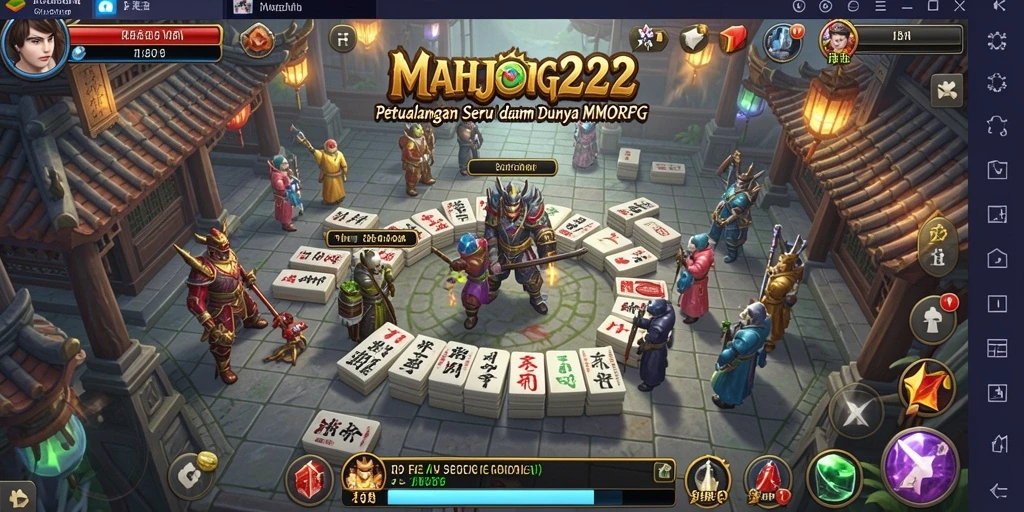 Screenshot gameplay MAHJONG222 menunjukkan aksi seru dan interaksi antar pemain.