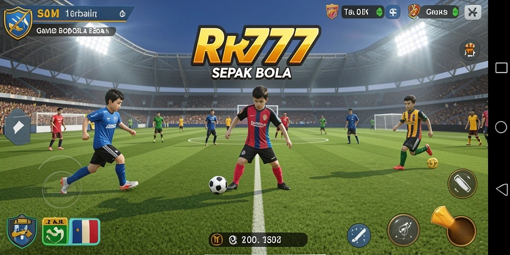 Tampilan gameplay RR777 yang menampilkan keindahan sepak bola