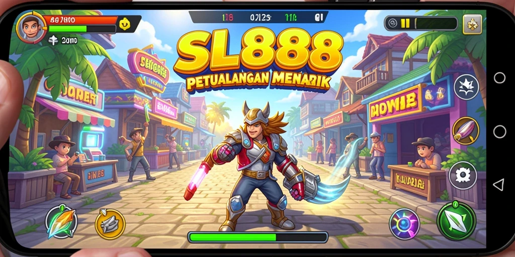 Gameplay seru dan penuh tantangan dari SL888 di layar.