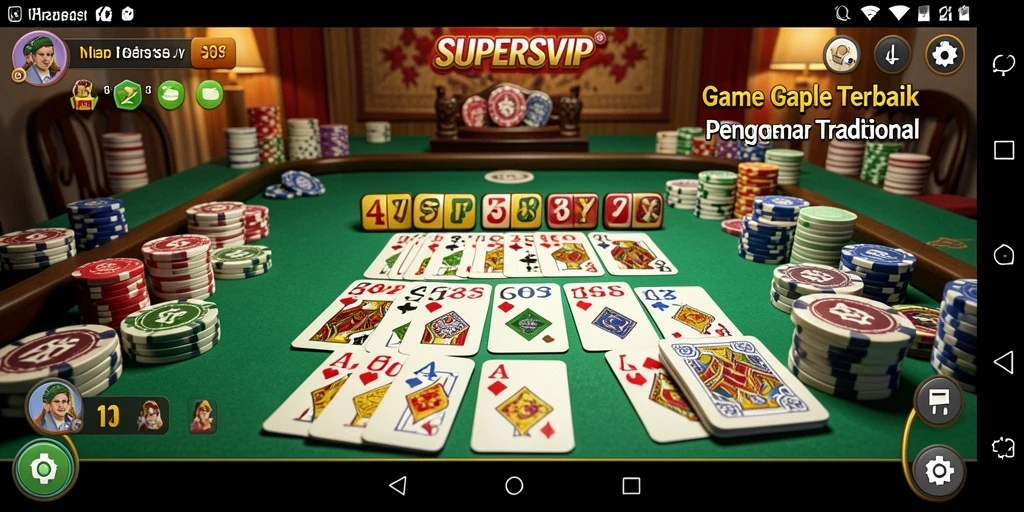 Tampilan gameplay Gaple yang menarik dan interaktif di SUPERSVIP.