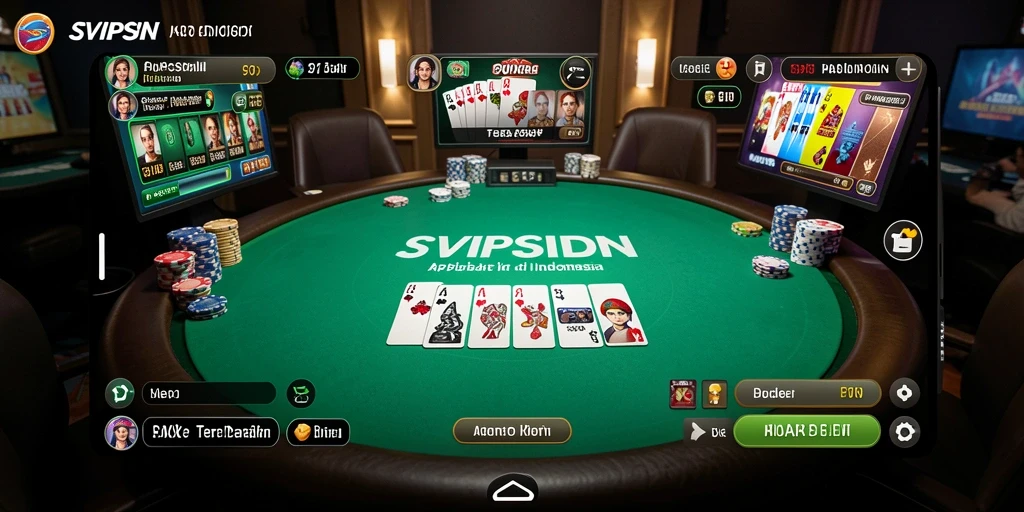 Tampilan gameplay Poker yang mendebarkan dan interaktif di SVIPSIDN.